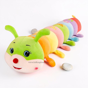 Colorful alphabet rainbow caterpillar soft plush toy by Kid Kingdom