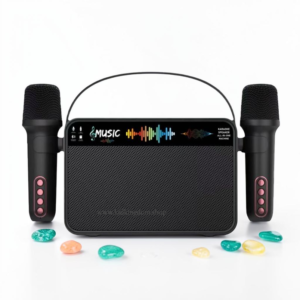 Family KTV Y19 kids dual wireless microphone karaoke bluetooth speaker set by Kid Kingdom