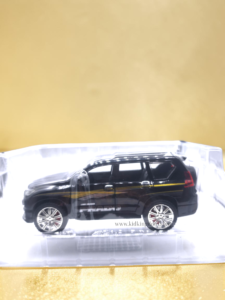 Interactive diecast black Toyota Prado toy SUV with engine detail for kids imaginative driving play and collector display