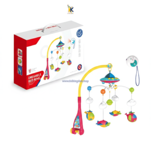Dreamful Bed Ring packaging box showing colorful aircraft musical baby cot mobile