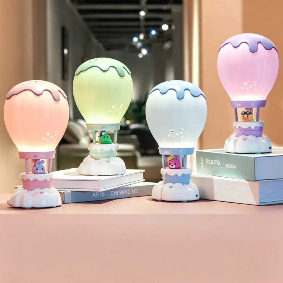 Kids Rechargeable Hot Air Balloon Night Light