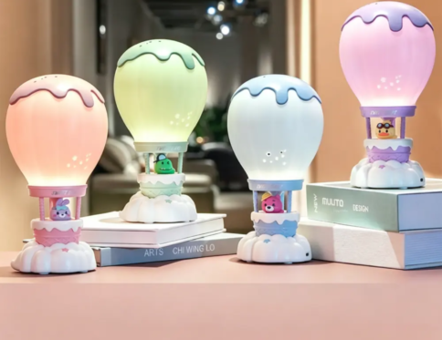 Kids Rechargeable Hot Air Balloon Night Light