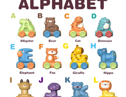 Animal Alphabet Cars Toy Set for Kids