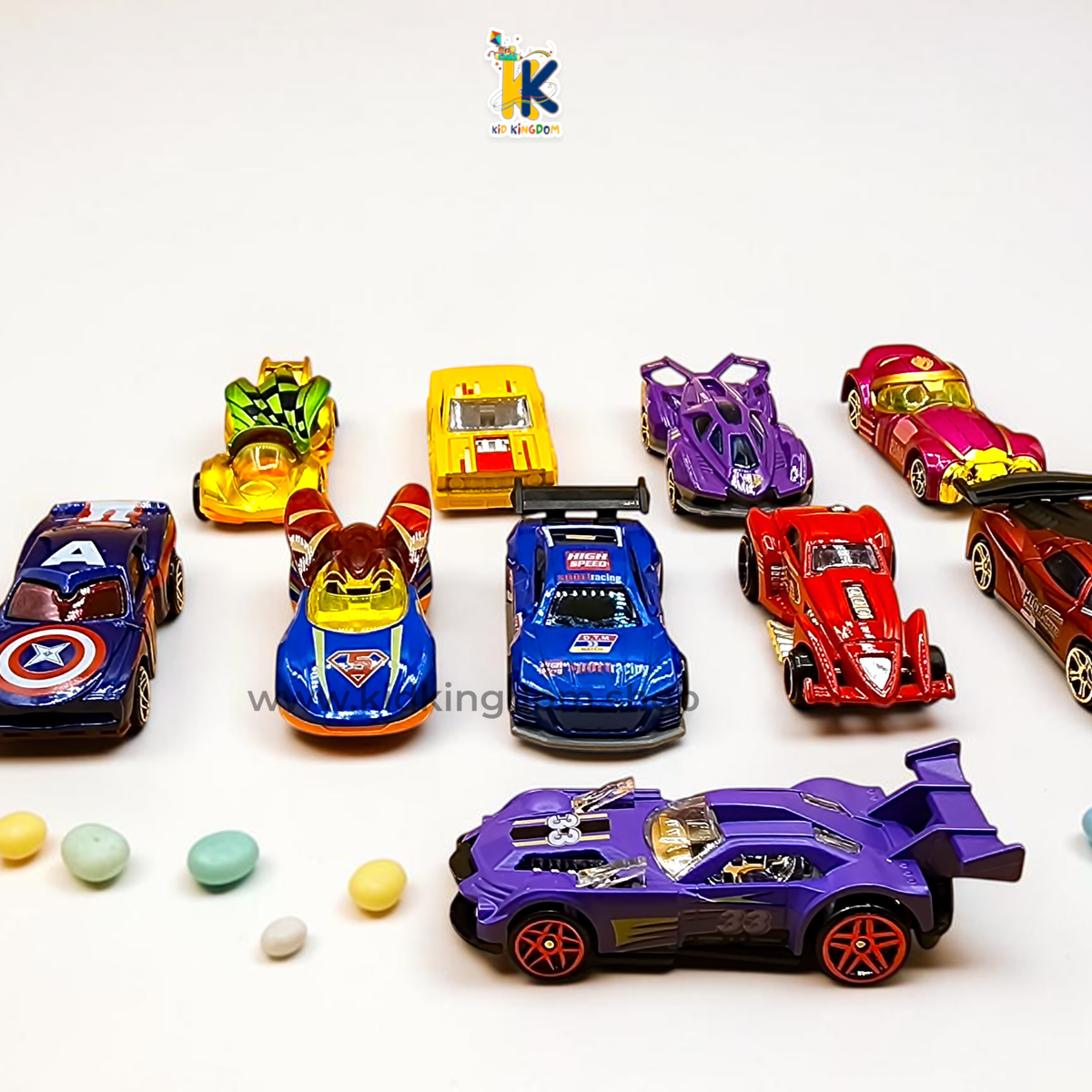 10 Piece Mini Diecast Metal Supercars Set Hot wheels