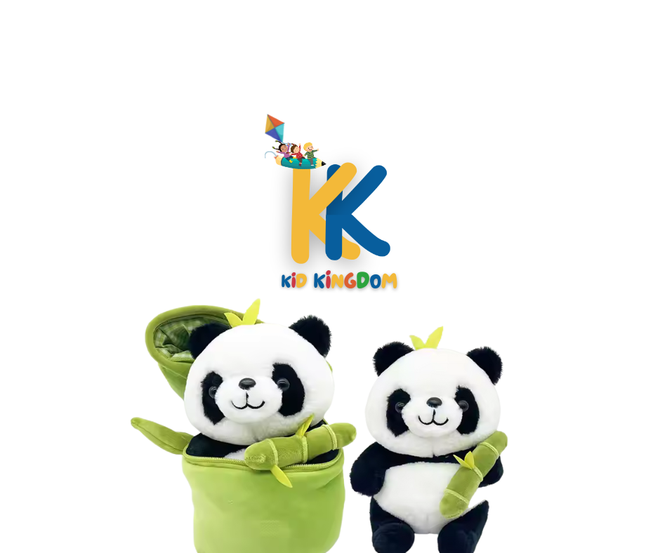Surprise Panda Plush Toy with Zip Pouch – Soft Stuffed Panda for Kids
