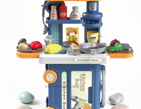 Kids 3in1 Portable Kitchen Bus Playset