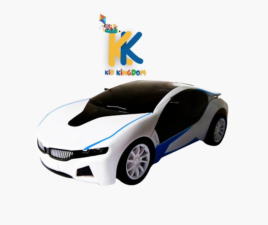 White & Blue Remote Control Sports Car