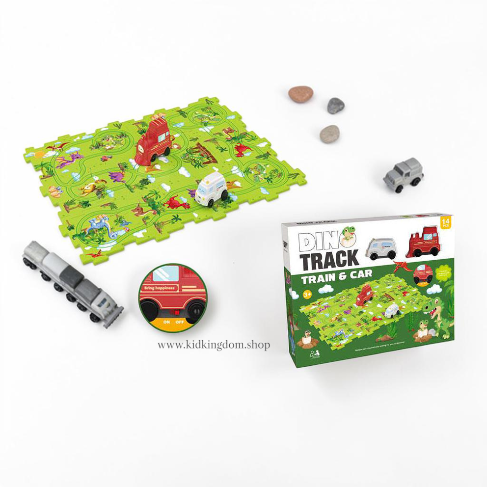 Kids DIY Dino Track Plane Set