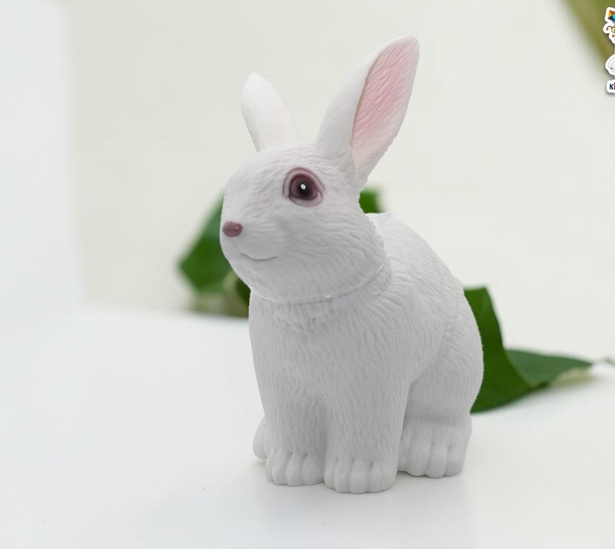 Realistic White Bunny Toy