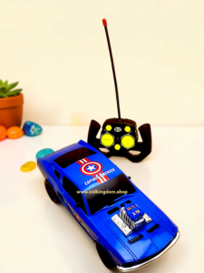 Captain America blue muscle remote control car with wireless joystick controller from Kid Kingdom