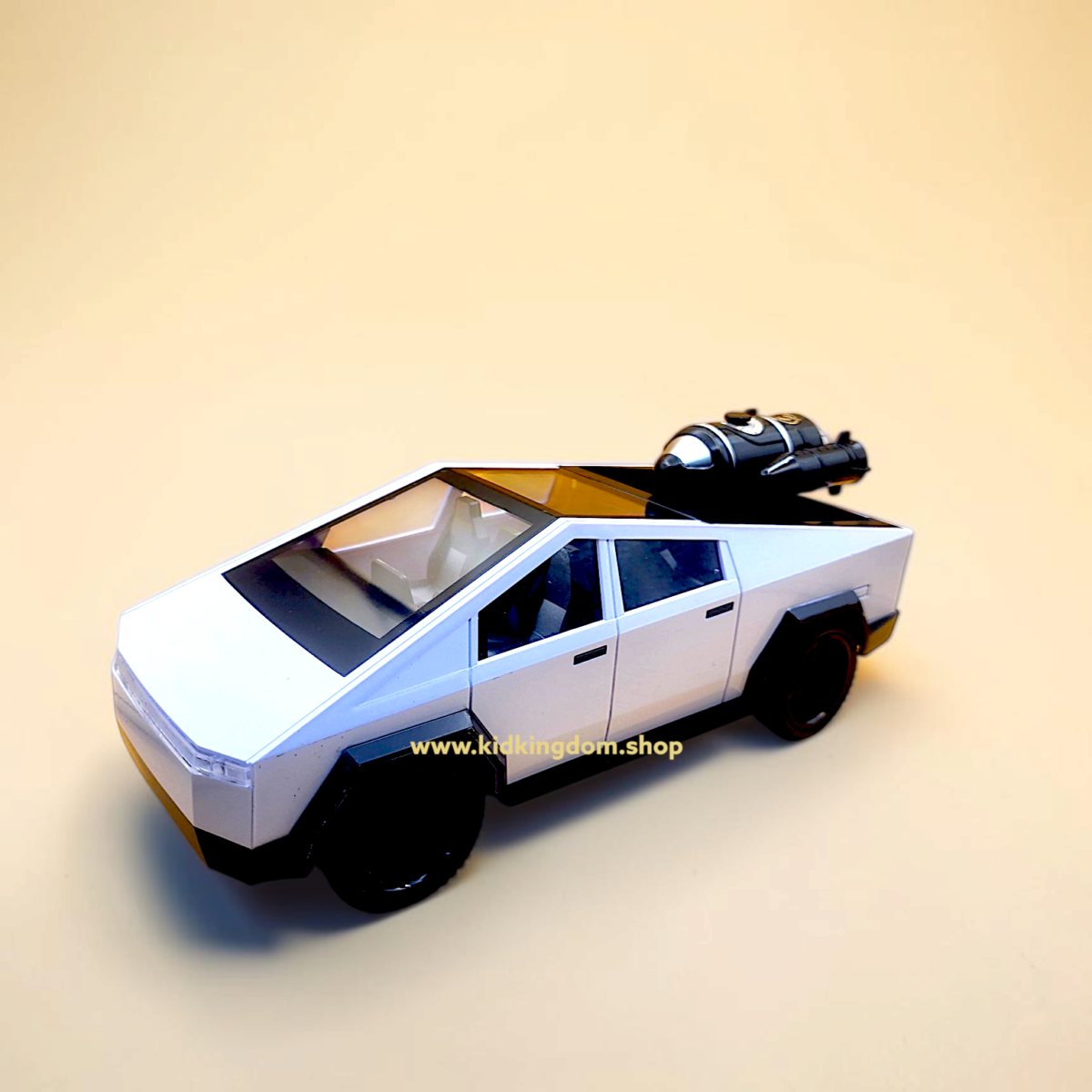 White smoke effect cyber remote control car in box with green controller from Kid Kingdom