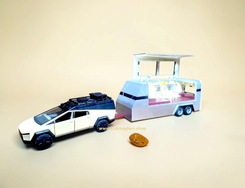 Diecast Cyber Car and Camper Van