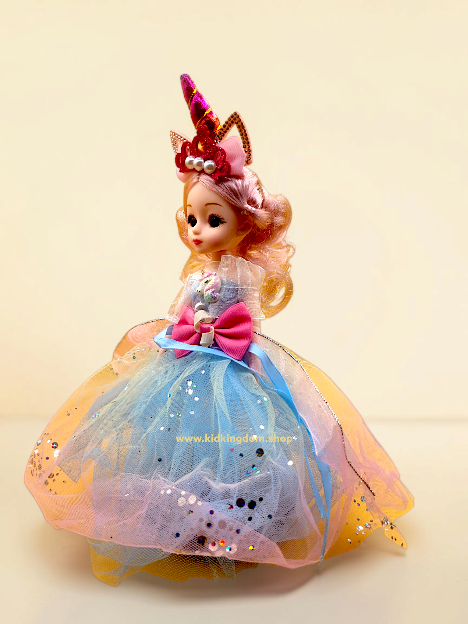 20260927_214239 Interactive princess doll gliding across floor with illuminated LED lights under skirt