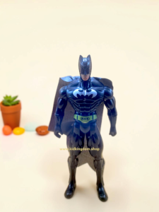 8.5 inch Batman superhero action figure with black cowl and dark grey fabric cape