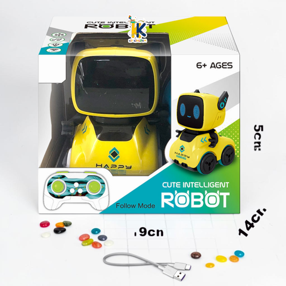 Wireless gamepad style remote controller included with the cute intelligent RC robot