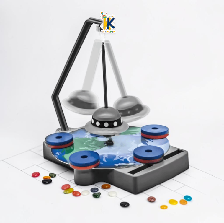 L2 Image 2: Grid view of 12 magnetic science experiments including levitation rover, magnetic yacht, and robot